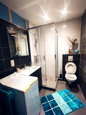 Salle de bains dans l'établissement P' TI ECRIN DE VERDURE