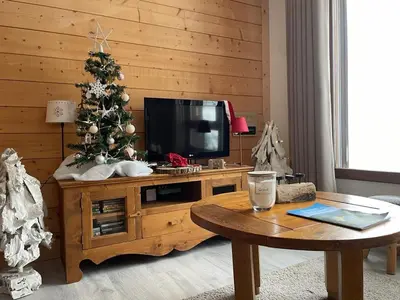 Télévision ou salle de divertissement dans l'établissement L'entre 2 Lacs