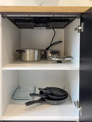 Cuisine ou kitchenette dans l'établissement Appart'Hôtel Le Jaurès - Jardin privé et Netflix