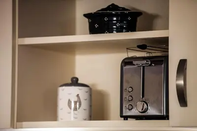 Cuisine ou kitchenette dans l'établissement Gîte „La maison des épices“