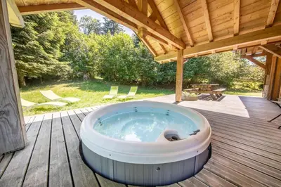 Plan de l'établissement Chalet Cafourotte, au calme, SPA