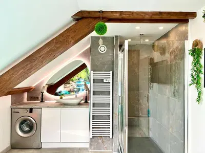 Cuisine ou kitchenette dans l'établissement Natural Suite - Proche Gare - 4P