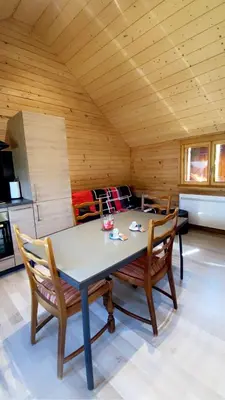 Cuisine ou kitchenette dans l'établissement Nid de nature