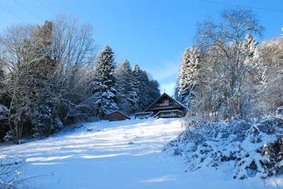 L'établissement La Mazzonette - 4* chalet in de natuur met hottub en hiver
