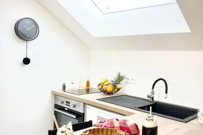 Cuisine ou kitchenette dans l'établissement Le ciel étoilé, Belfort ville