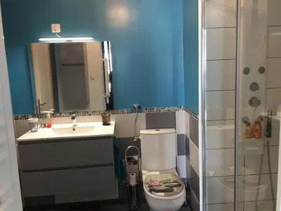 Salle de bains dans l'établissement Appartement ravissant en bordure du Doubs