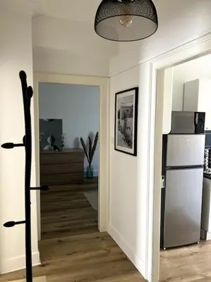 Cuisine ou kitchenette dans l'établissement appartement cosy et lumineux avec parking gratuit