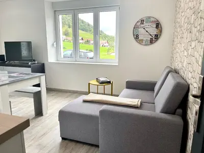 Coin salon dans l'établissement Cocon lumineux près des pistes