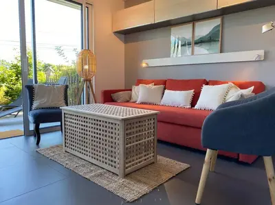 Coin salon dans l'établissement Appartement Gérardmer