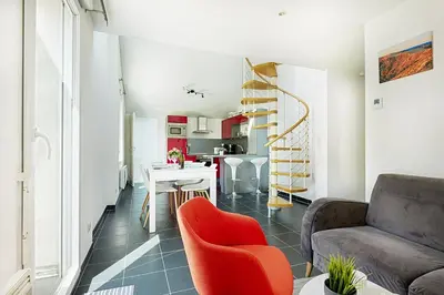 Cuisine ou kitchenette dans l'établissement L'évasion - Charmant appt pour 4