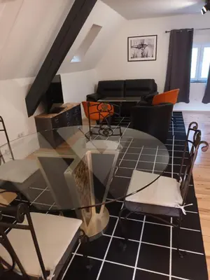 Coin salon dans l'établissement Gite a l' Orée du verger
