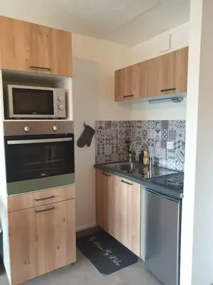 Cuisine ou kitchenette dans l'établissement Le Darou Bressaud
