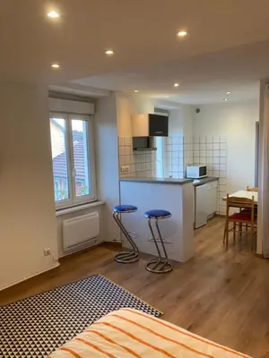 Cuisine ou kitchenette dans l'établissement Studio fonctionnel, étage 2, proche Techn'hom, IUT et UTBM