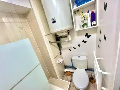 Salle de bains dans l'établissement Joli studio cosy, vue magnifique et terrasse privée