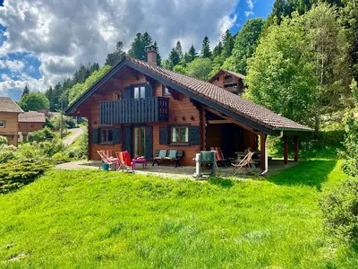 Jardin de l'établissement Chalet Verlaine 4* magnifique et authentique