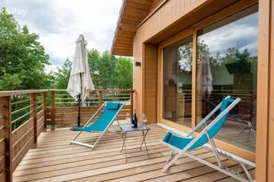 Balcon ou terrasse dans l'établissement Appartement Maïnou à La Bresse