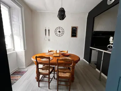 Cuisine ou kitchenette dans l'établissement Le Rosier