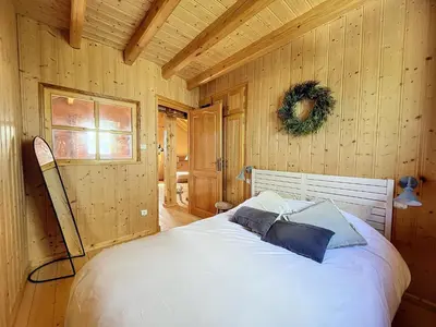 Un ou plusieurs lits dans un hébergement de l'établissement Chalet de standing 12 personnes