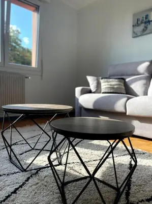 Coin salon dans l'établissement Le Cosy des Marronniers - 6 Pers