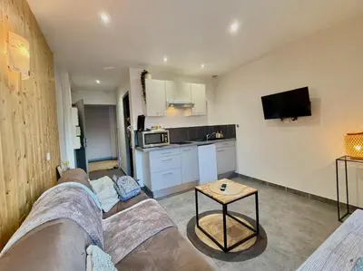 Cuisine ou kitchenette dans l'établissement studio calme et cozy avec parking privé