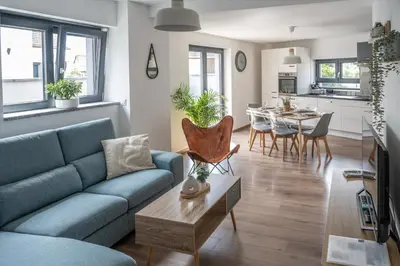 Coin salon dans l'établissement Appartement l'Eden
