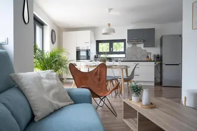 Cuisine ou kitchenette dans l'établissement Appartement l'Eden