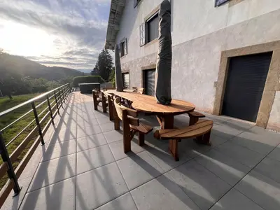 Balcon ou terrasse dans l'établissement LE GITE DES ABEILLES