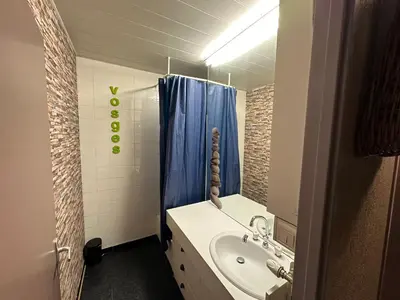 Salle de bains dans l'établissement Studio situé au pied des pistes de LaBresse
