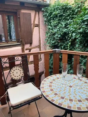 Balcon ou terrasse dans l'établissement La Sorcière in a typical Alsatian house