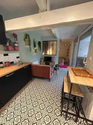 Cuisine ou kitchenette dans l'établissement Le cocon de Julien
