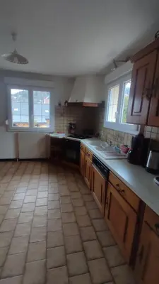 Cuisine ou kitchenette dans l'établissement Maison de montagne avec vue panoramique