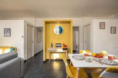 Coin salon dans l'établissement Le 10-GregIMMO-Appart'Hôtel