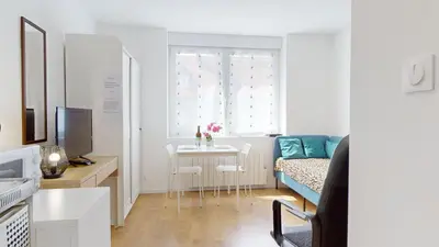 Coin salon dans l'établissement Le Charme Colmarien - Appartement 2 pièces au cœur de la ville