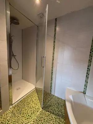 Salle de bains dans l'établissement Le Cocon du bord de l'Ill