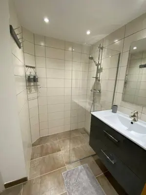 Salle de bains dans l'établissement Duplex tout confort, 2 min de Colmar, parking gratuit