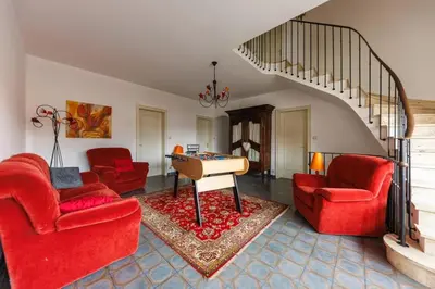 Coin salon dans l'établissement Maison de caractère à Chatenois