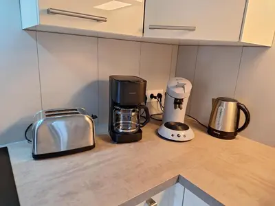 Cuisine ou kitchenette dans l'établissement Maison individuelle, 10 minutes de Colmar 4 chambres - 8 personnes - 2 sdb