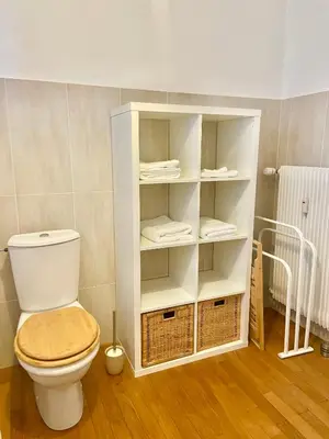 Salle de bains dans l'établissement Appart 2parkings, 2min PetiteVenise-Xmarché