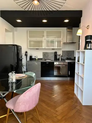 Cuisine ou kitchenette dans l'établissement STUDIO AVENUE