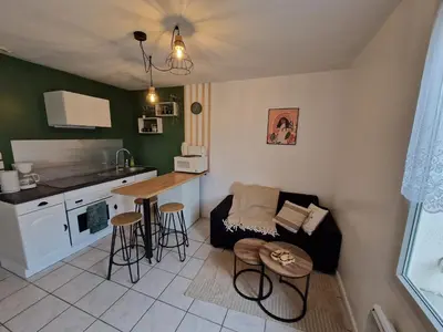 Cuisine ou kitchenette dans l'établissement Bel appartement rénové (Le Nichoir)