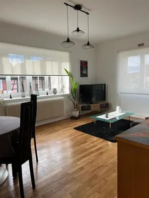 Coin salon dans l'établissement Location chez marie