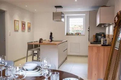 Cuisine ou kitchenette dans l'établissement Chambre Pastis