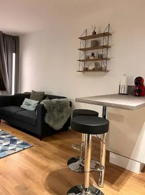 Coin salon dans l'établissement Élégant F2 luxueux proche Suisse