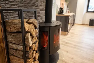 Cuisine ou kitchenette dans l'établissement Gîte Belle Vue