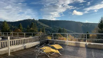 Vue générale sur la montagne ou vue sur la montagne depuis l'appartement