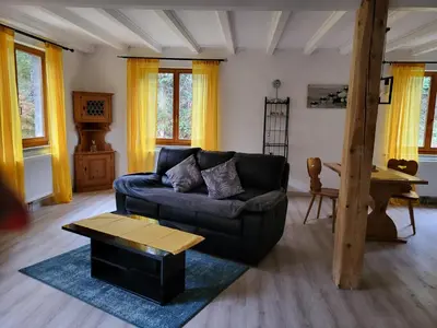 Coin salon dans l'établissement Relais nature et randonnées