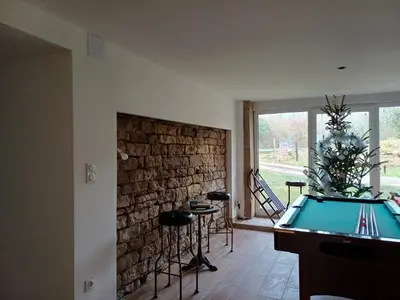 Billard dans l'établissement Les chambres du Haras St Georges