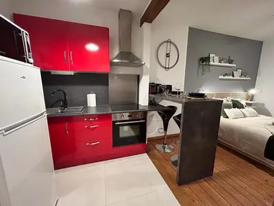 Cuisine ou kitchenette dans l'établissement Chez Michèle et Philippe