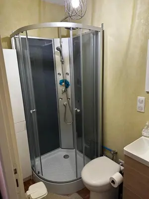 Salle de bains dans l'établissement appartement fraize