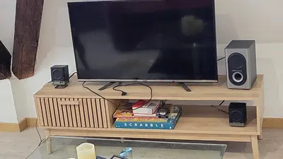 Télévision ou salle de divertissement dans l'établissement Au cœur du Val d'argent Duplex atypique à Sainte-Marie-aux-Mines